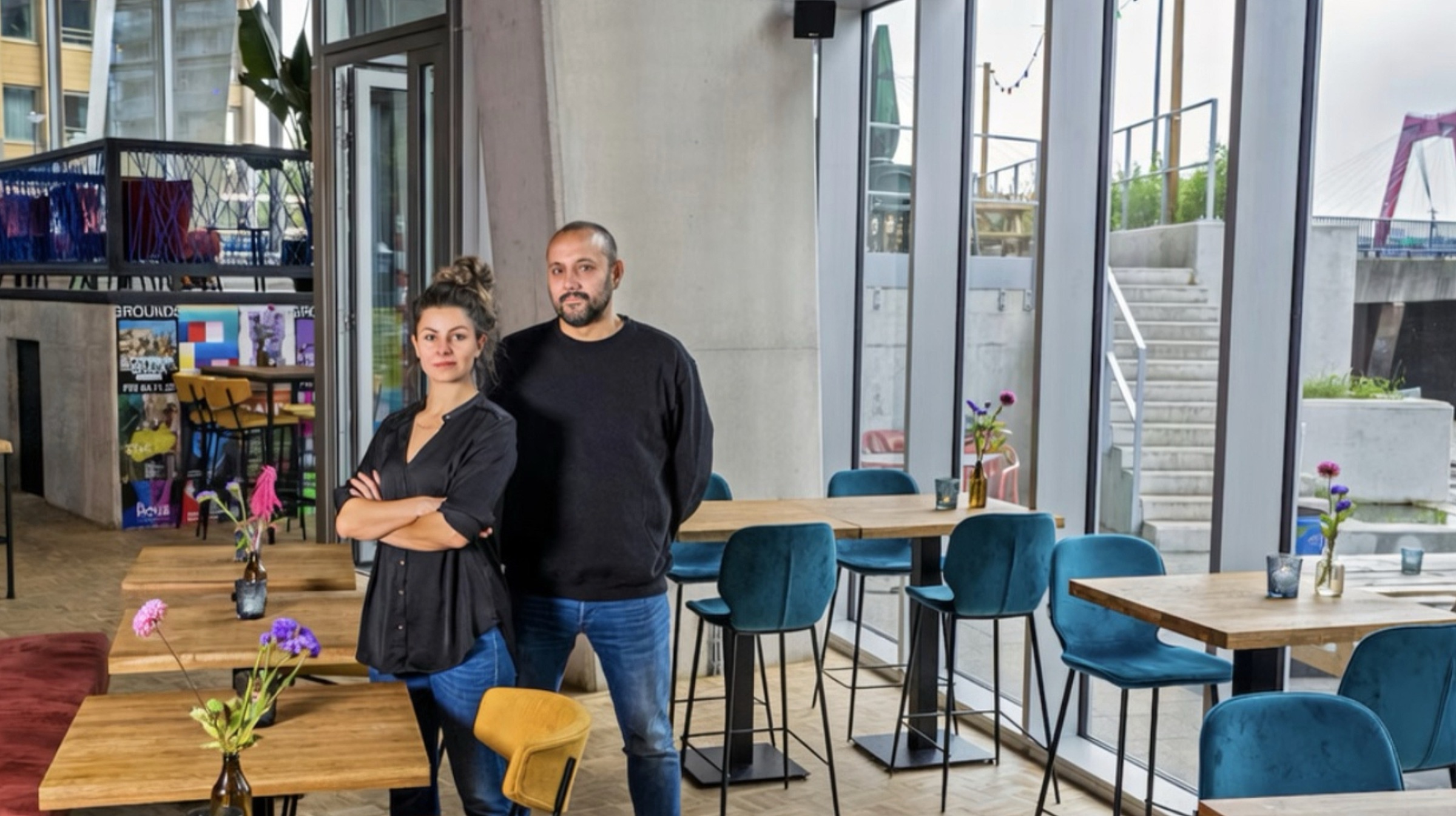 De eigenaren van Bar Blink in Rotterdam